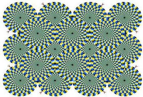 目の錯覚で円がまわる画像その２