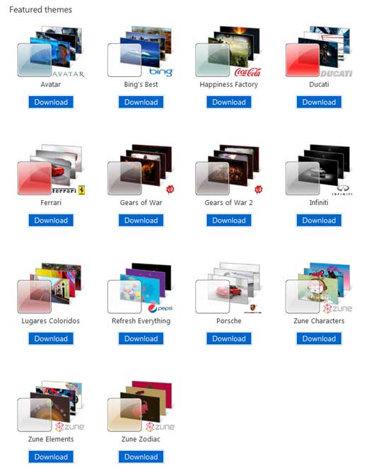 windows 7 米国（US）版テーマ
