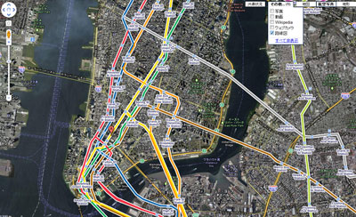 NYC ニューヨークの地下鉄路線図
