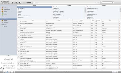 audiobox2 iTunesライクなUI