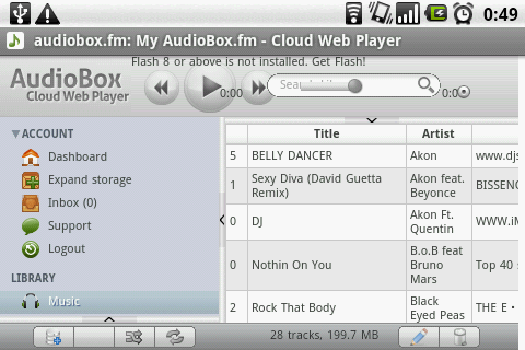 audiobox3 Androidで開く
