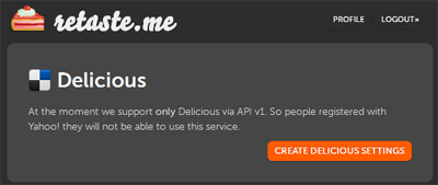 retaste-me5 Deliciousにログイン