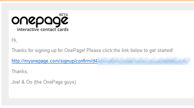 OnePage3 確認コード