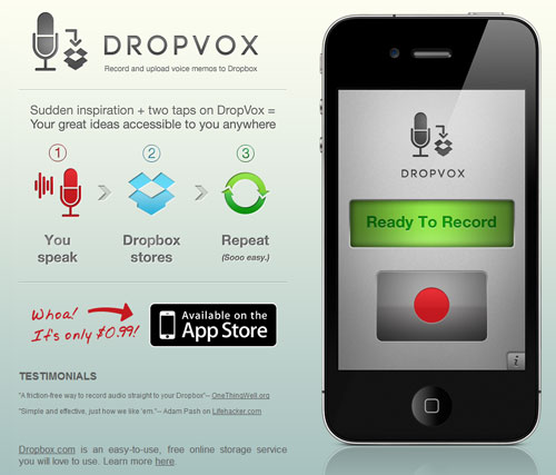 dropvox 音声をDropboxに保存して再生