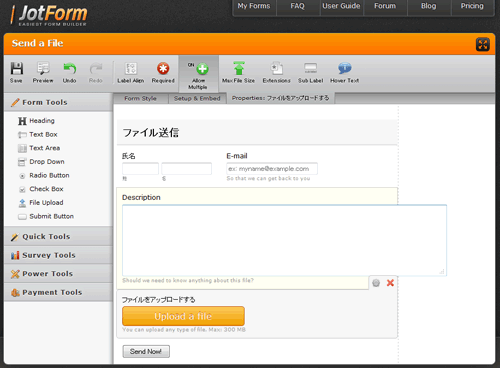 dropbox-form10 フォームの編集
