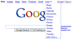 Googleのナビゲーションバー