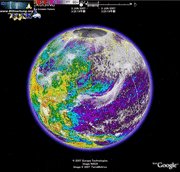 Google Earthが気象レーダーになった！？