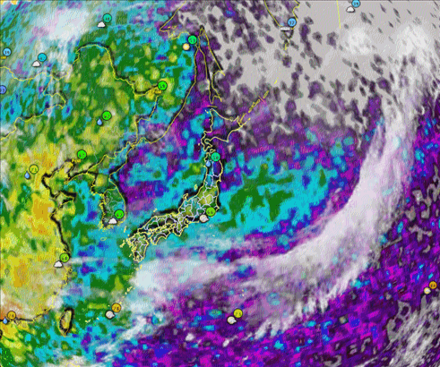 世界の天気と気温、天気図