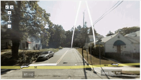 Google Maps street view Laser Rainbow