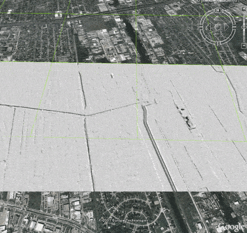 レーダーから見たニューオリンズ By Google Earth