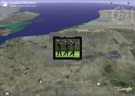 Google Earthで世界をめぐるflickr画像の旅、PhotoFlyr