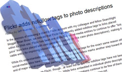 flickrが説明文のリンクにnofollow属性