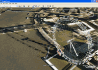 グーグルアース（Google Earth）で影が連動して動く観覧車を見る
