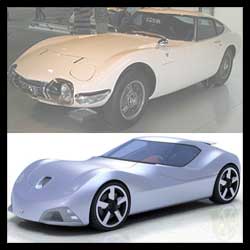 トヨタのコンセプトカー「Toyota 2000 SR」とトヨタ2000GT